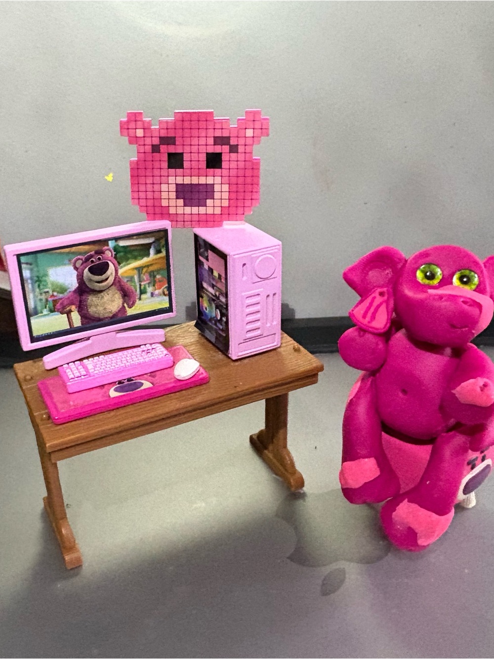Toy Story inspired Cow Desktop Gaming PC and Monitor Set - Pink